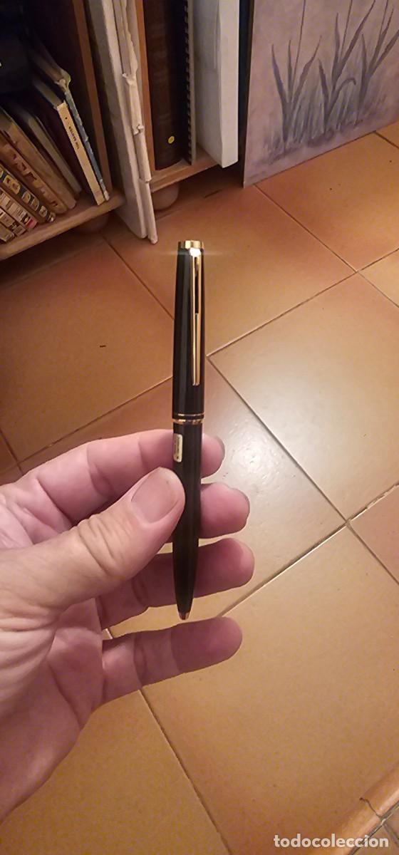 Bol&iacute;grafos antiguos: Boligrafo Montblanc palanca cln caja y funcionando