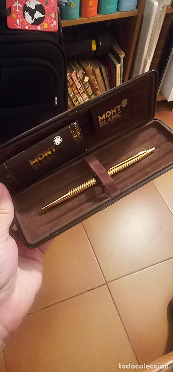 Bol&iacute;grafos antiguos: Precioso boligrafo montblan noblesse oro con caja
