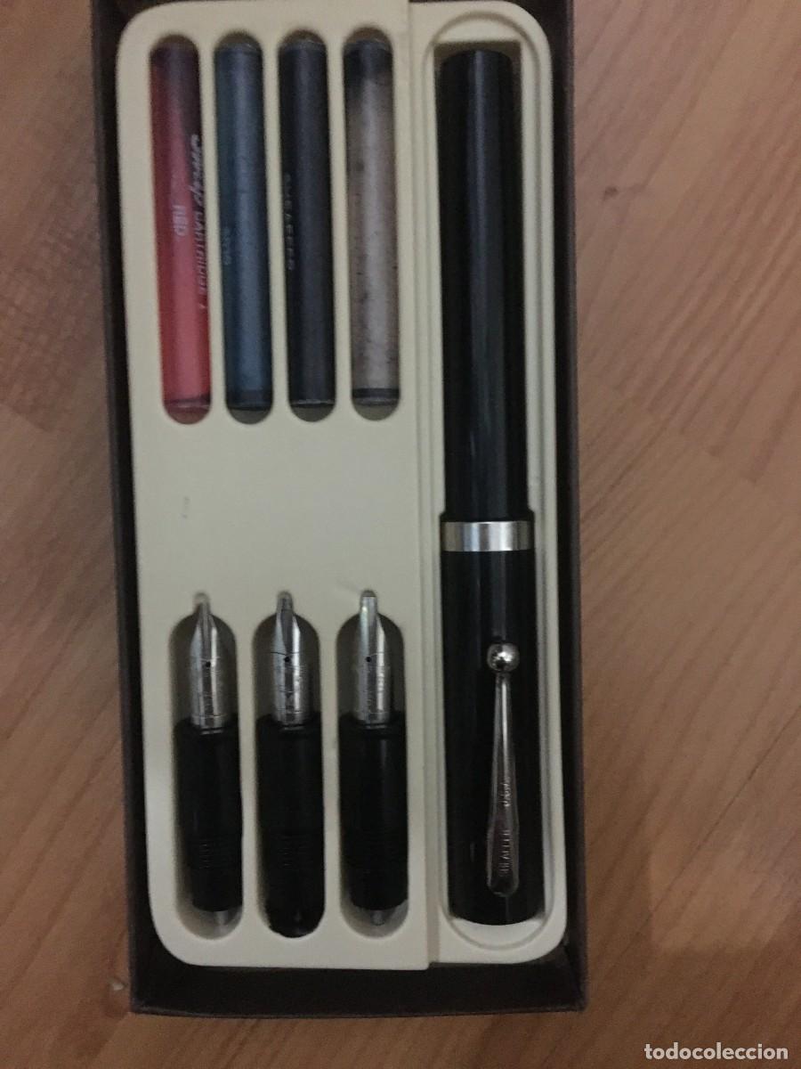 Bol&iacute;grafos antiguos: CALIGRAFIA SET SHEAFFER - Foto 3