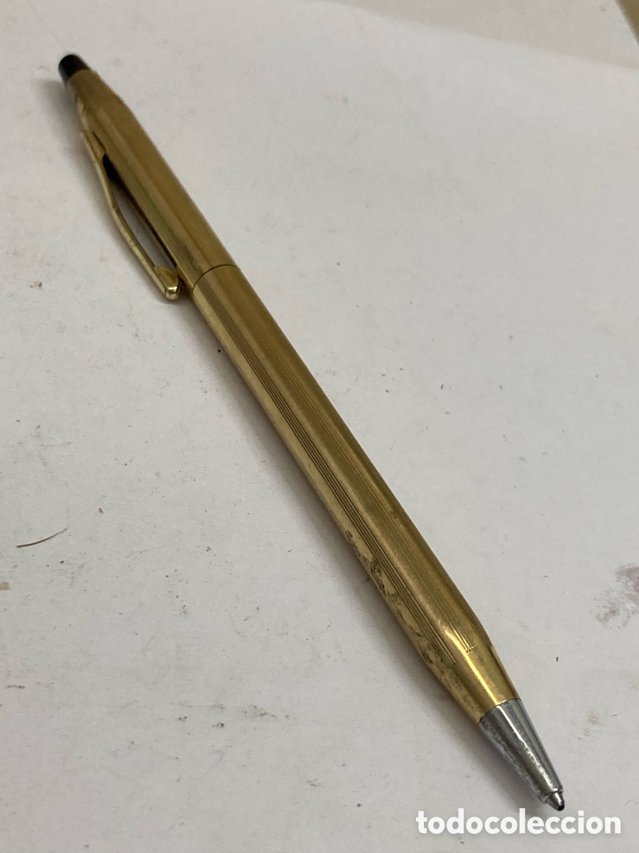 Bol&iacute;grafos antiguos: Bol&iacute;grafo Cross cuerpo dorado