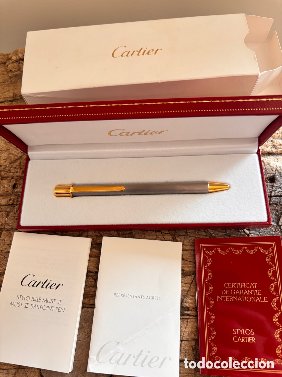 Bol&iacute;grafos antiguos: Bol&iacute;grafo Cartier Must II Acero/Oro