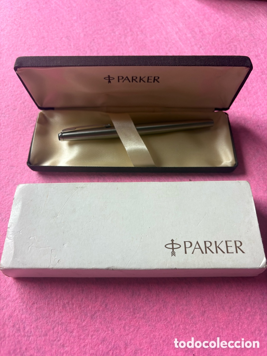 Bol&iacute;grafos antiguos: Parker Rollerball bol&iacute;grafo con caja (A8)