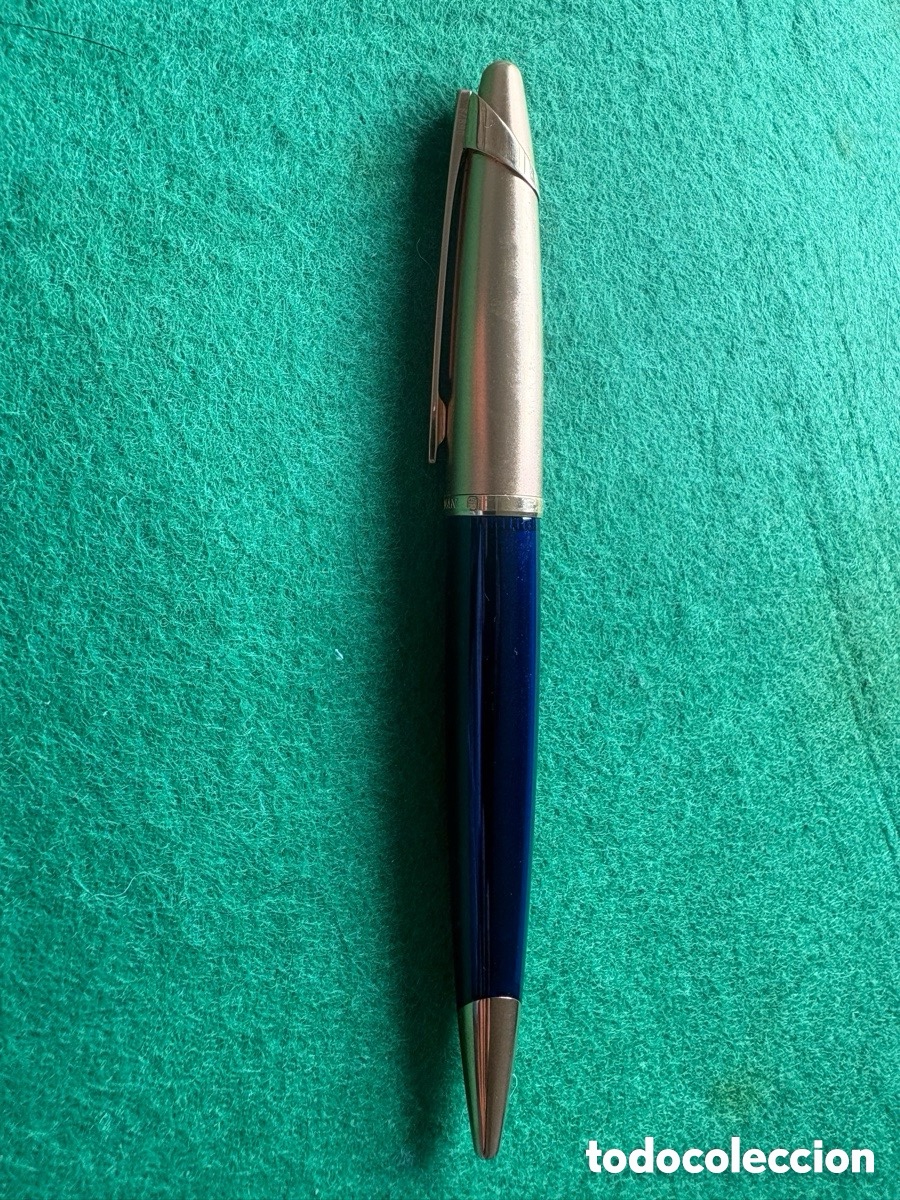 Bol&iacute;grafos antiguos: Excepcional bol&iacute;grafo Waterman Edson Sapphire (A5)