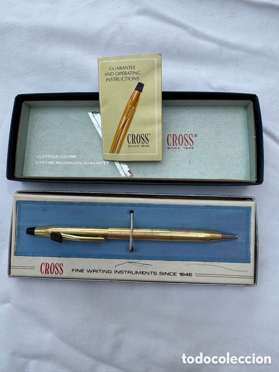 Bol&iacute;grafos antiguos: Bol&iacute;grafo Cross 3502 Lustrous Chrome Iberia con caja original