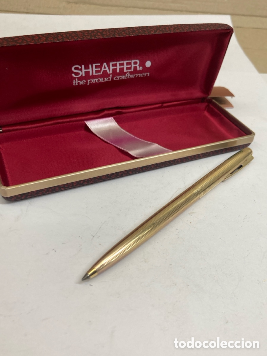 Bol&iacute;grafos antiguos: Bol&iacute;grafo Sheaffer cuerpo dorado
