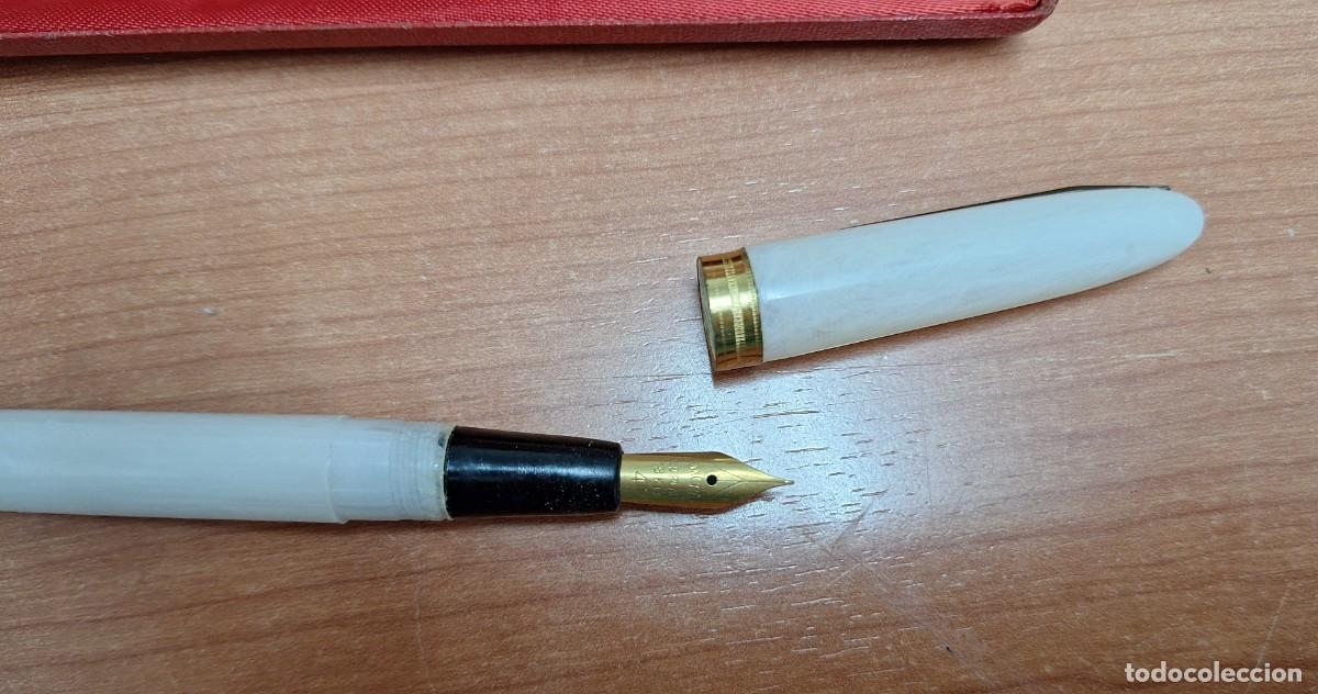 Bol&iacute;grafos antiguos: Pluma waterman oro 18k. - Foto 4