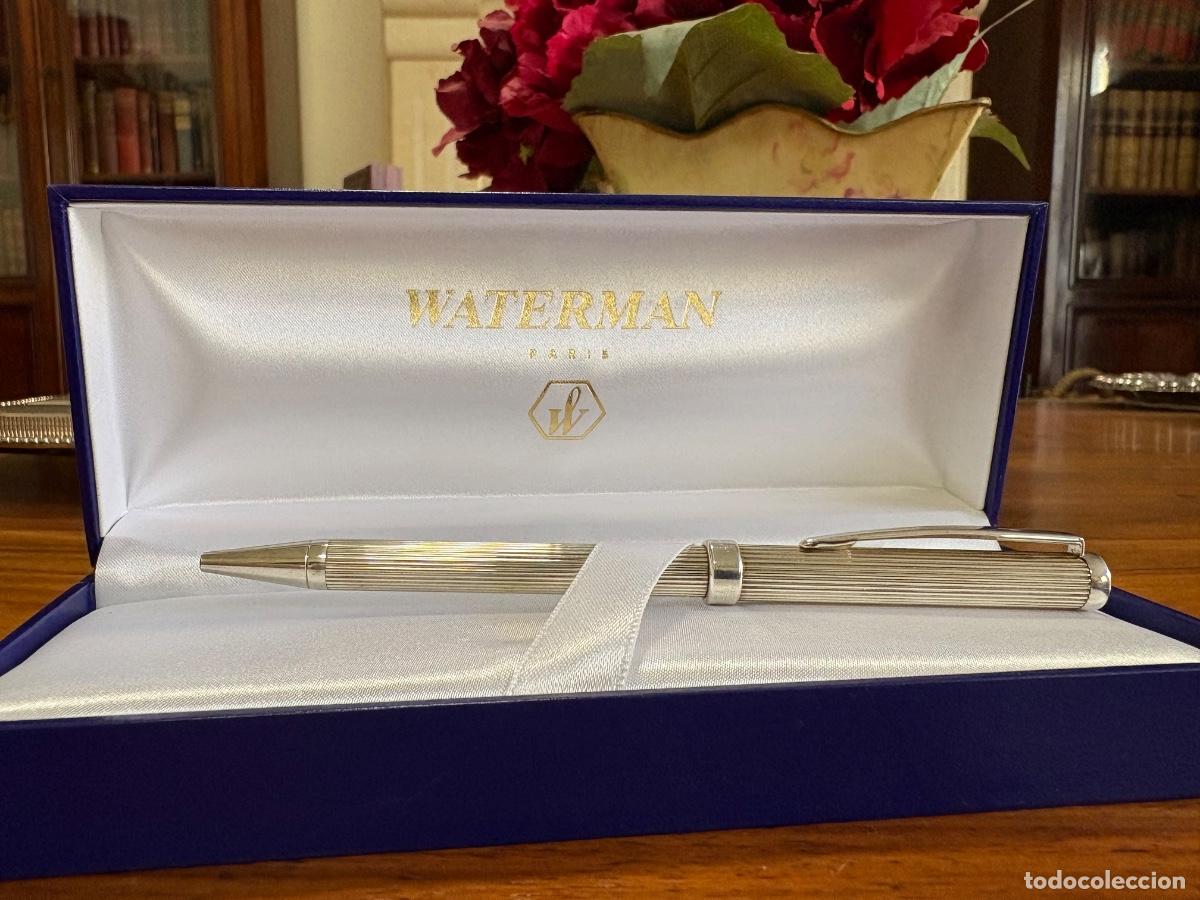 Alte Kugelschreiber: Bol&iacute;grafo Waterman Paris Vintage - Plata Maciza 925 y Oro - Con Estuche Original