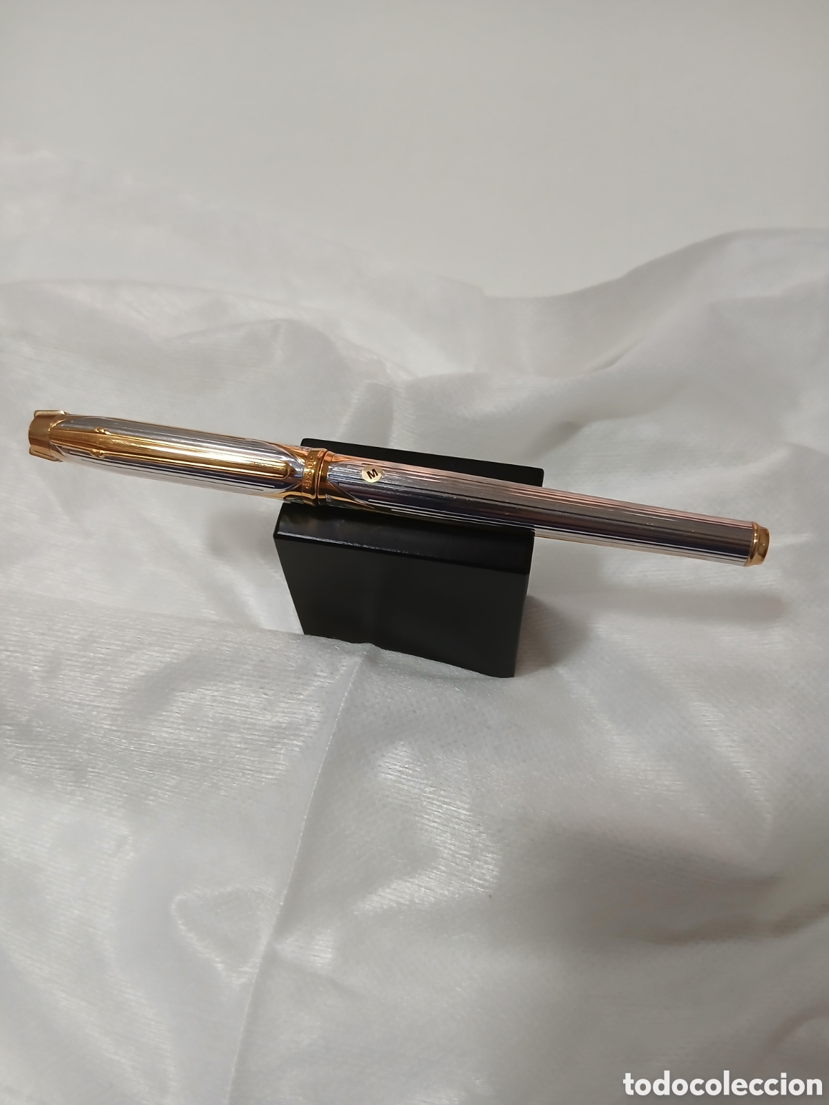 Bol&iacute;grafos antiguos: Pluma estilografica Elysee Parthenon bicolor Goldplated