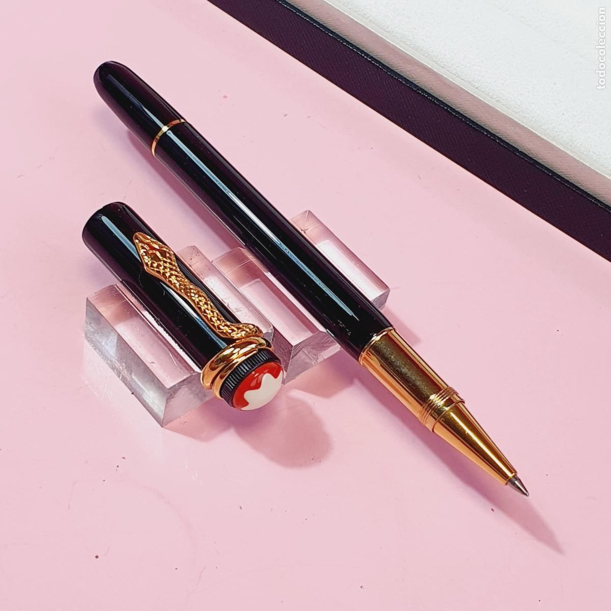 Bol&iacute;grafos antiguos: ROLLER-EMOBLANC-NUEVO-TOP ROJO-NEGRO+ORO-VER FOTOGRAF&Iacute;AS.