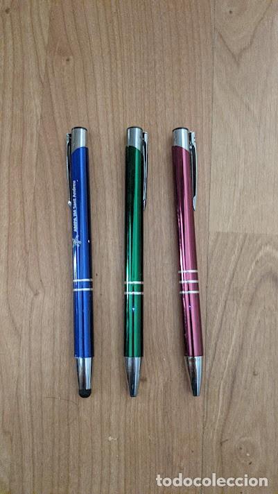 Bol&iacute;grafos antiguos: LOTE 3 BOL&Iacute;GRAFOS EXTERIOR (AZUL, VERDE Y ROJO)