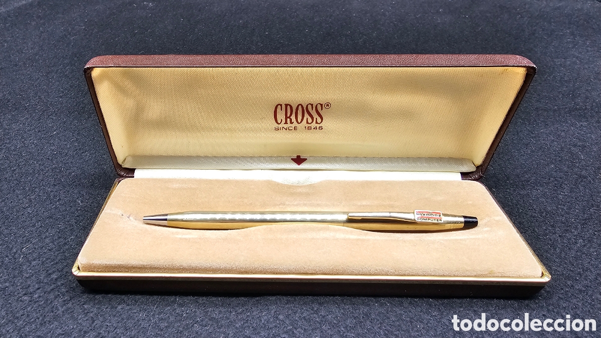 Bol&iacute;grafos antiguos: Bol&iacute;grafo vintage Cross ba&ntilde;ado en oro