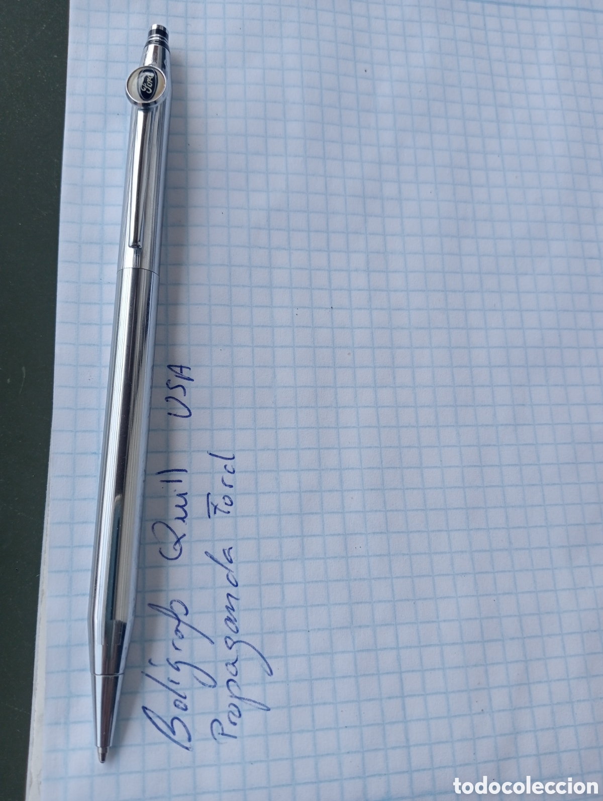 Bol&iacute;grafos antiguos: Bol&iacute;grafo Quill Usa plateado