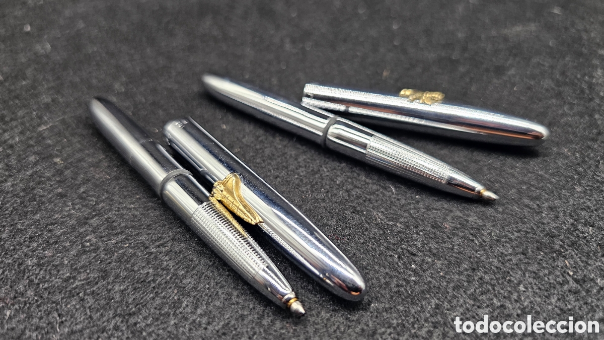 Bol&iacute;grafos antiguos: bol&iacute;grafos Fisher Space Pen Bullet cromados ( bol&iacute;grafos que usa la Nasa )