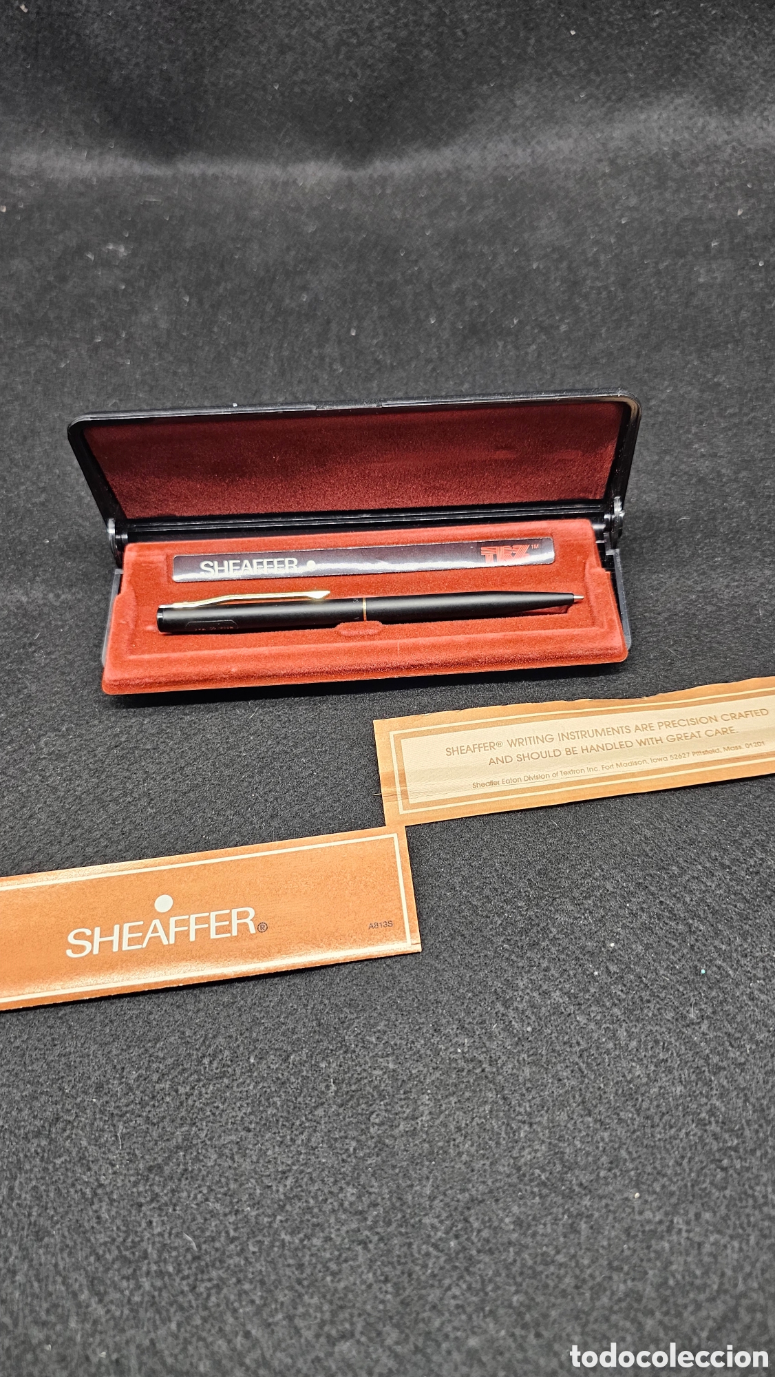Bol&iacute;grafos antiguos: bol&iacute;grafo vintage Sheaffer TRZ Model 60 en color negro mate fabricado en Estados Unidos