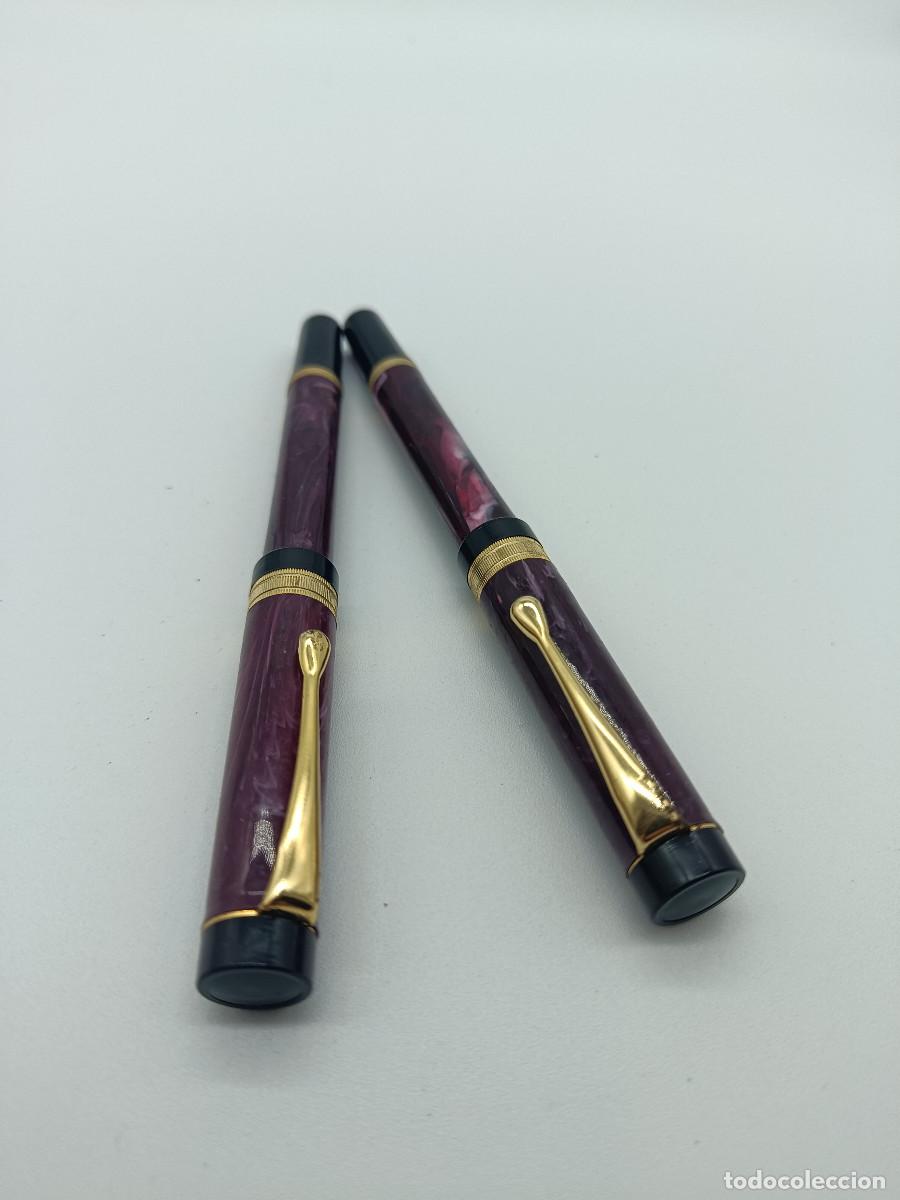 Bol&iacute;grafos antiguos: PLUMA Y BOLIGRAFO VINTAGE. GERMANY. NO PINTAN CARTUCHOS SECOS. CS.