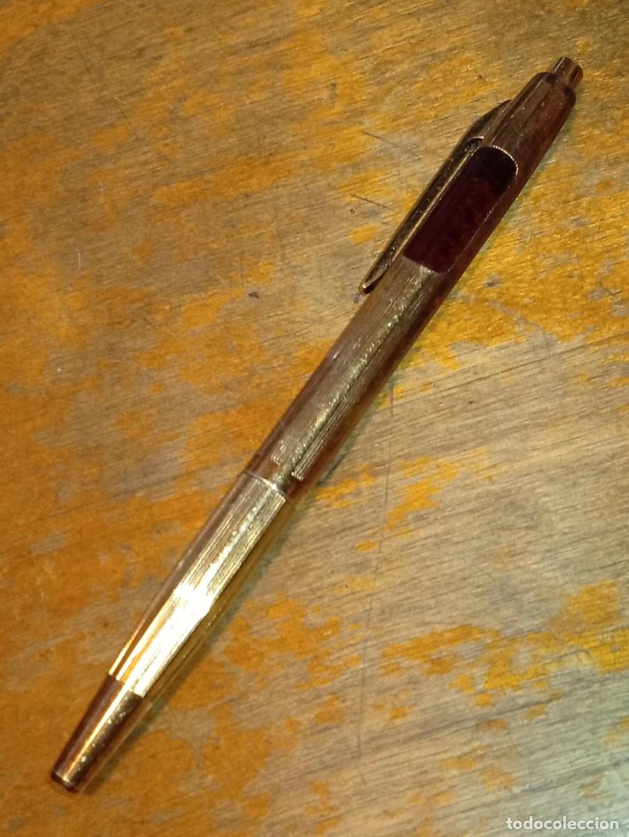 Bol&iacute;grafos antiguos: Dificil bol&iacute;grafo reloj Qualitron chapado completo vintage leds rojos a&ntilde;os 70 vintage