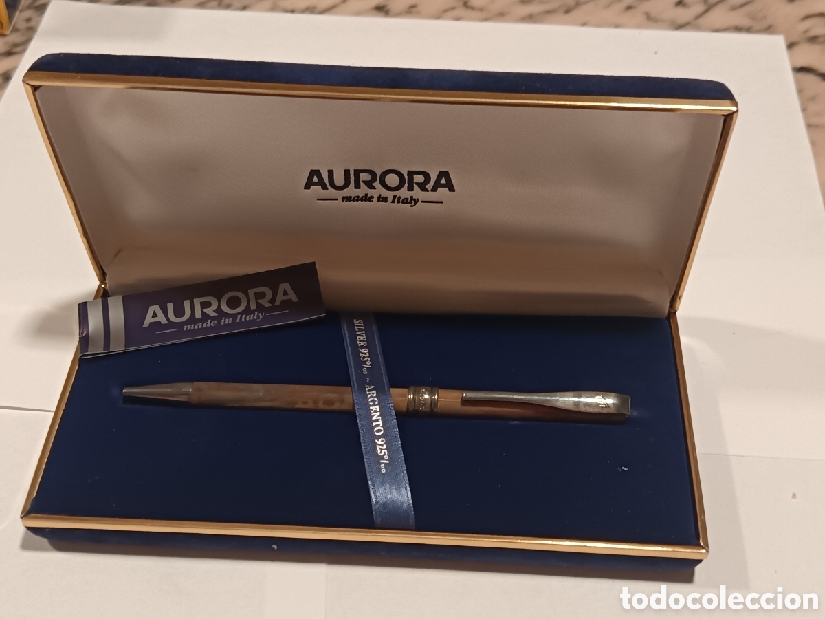 Bol&iacute;grafos antiguos: AURORA, PLATA DE LEY, BOLIGRAFO
