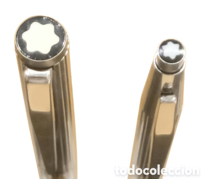 Bol&iacute;grafos antiguos: PLUMA Y BOL&Iacute;GRAFO MONTBLANC NOBLESSE ESTRIADO PLUMIN 585