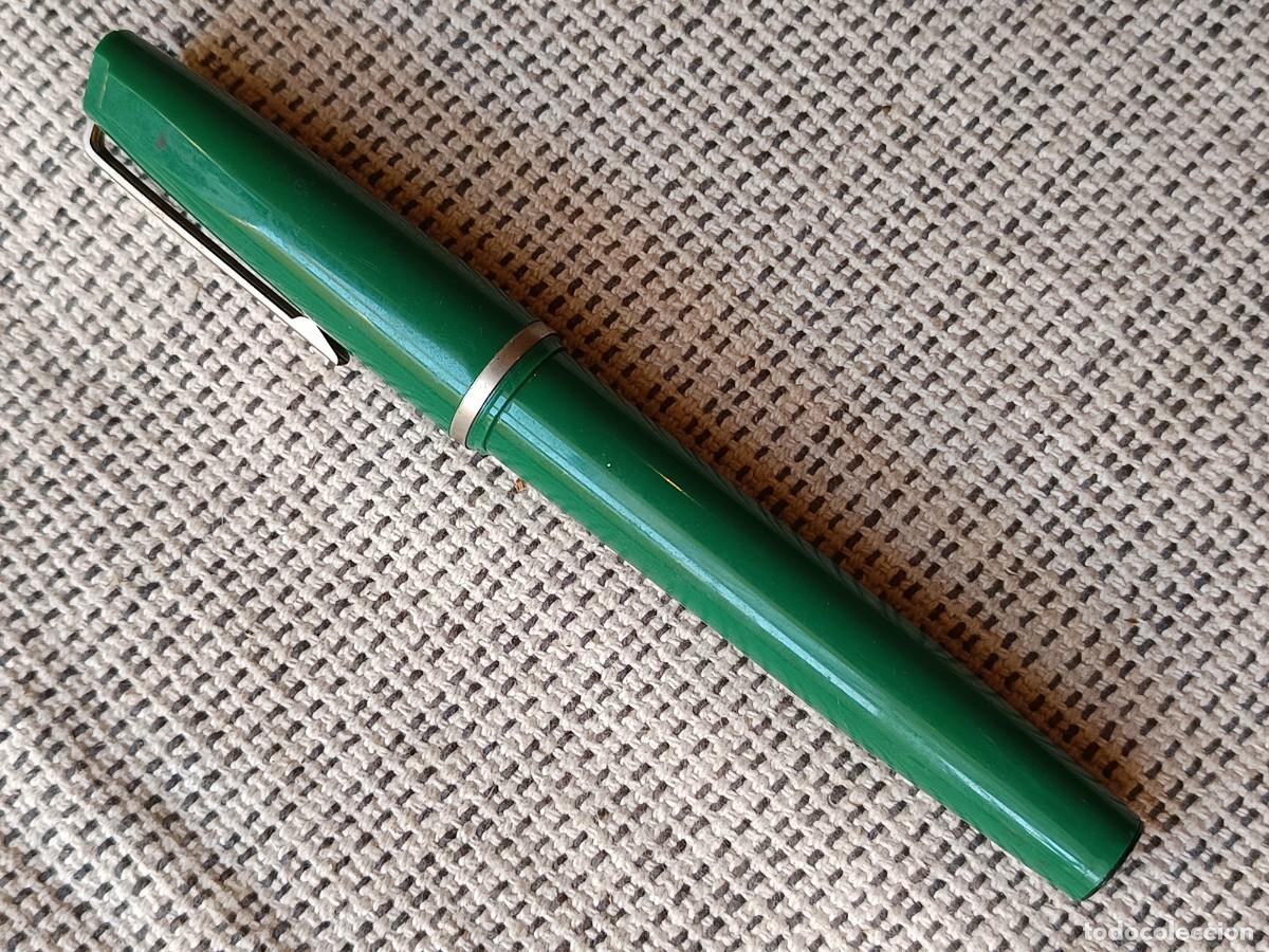 Bol&iacute;grafos antiguos: Gran bol&iacute;grafo verde multiminas vintage