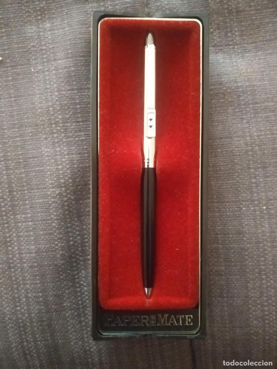 Bol&iacute;grafos antiguos: Bol&iacute;grafo Paper Mate USA Vintage Double Heart con estuche original &ndash; Sin usar