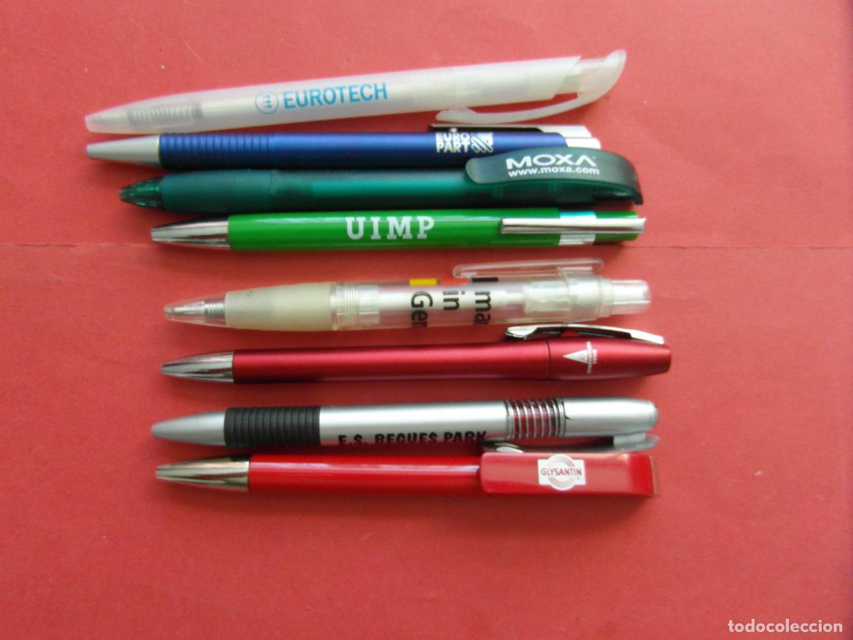 Bol&iacute;grafos antiguos: REF: MER100 - - 8 BOLIGRAFOS PUBLICIDAD DIVERSA VER FOTOS - LEERINT