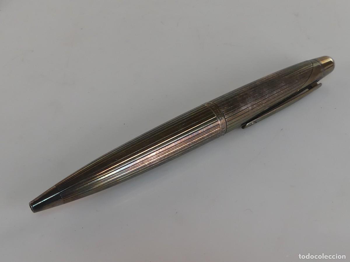 Old Ballpoint Pens: PRECIOSO BOLIGRAFO ALFRED DUNHILL CUERPO METAL PLATEADO -- PARA RESTAURAR