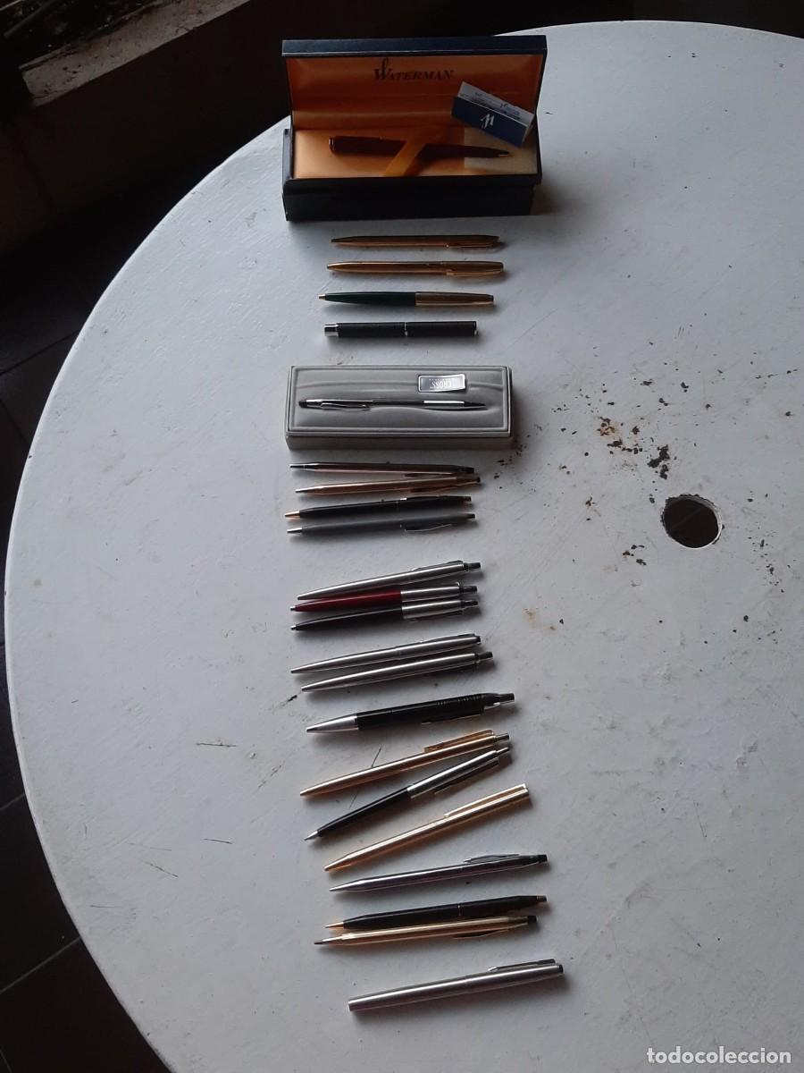 Old Ballpoint Pens: Lote 19 bol&iacute;grafos Waterman, Parker, Inocrom, Cross y Paper Mate, 3 portaminas y 1 rotulador