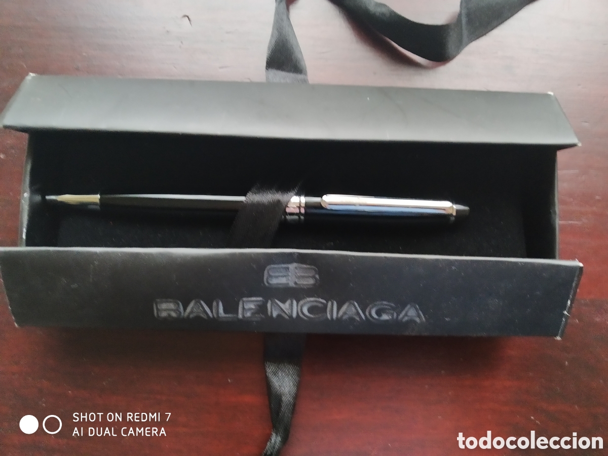 Old Ballpoint Pens: Bol&iacute;grafo estilizado Balenciaga para Renfe con su estuche original . No pinta