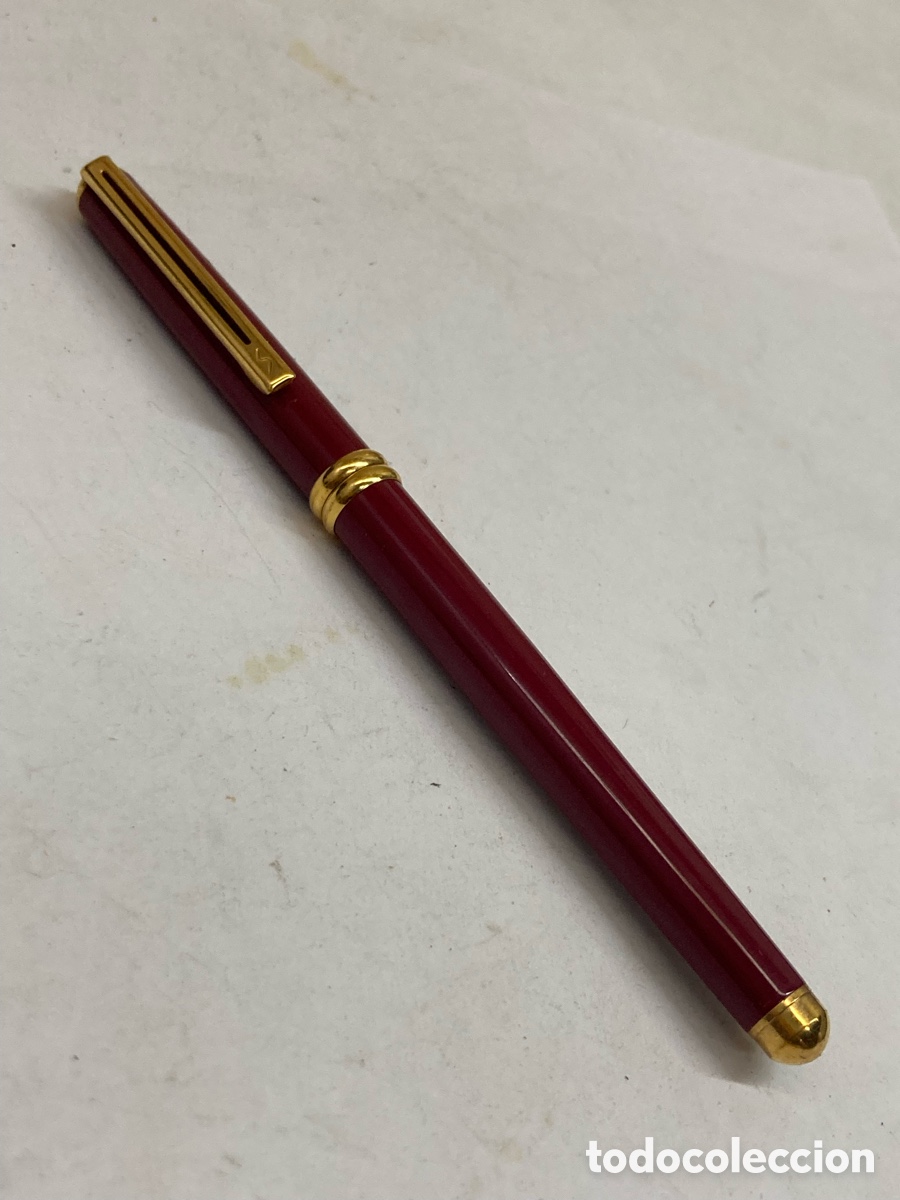 Bol&iacute;grafos antiguos: Pluma Inoxcrom cuerpo lacado rojo