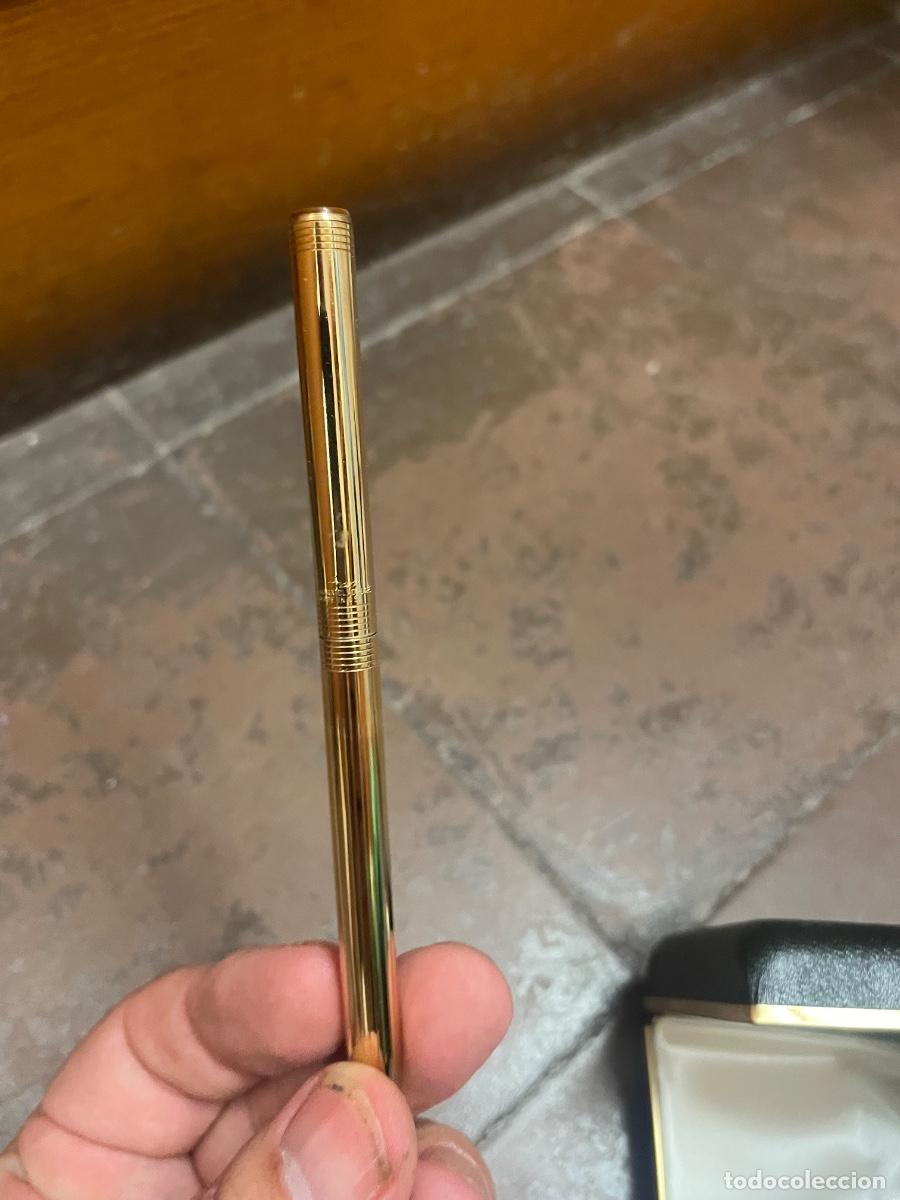 Bol&iacute;grafos antiguos: Bol&iacute;grafo vintage Anson - Acabado dorado con estuche y garant&iacute;a original