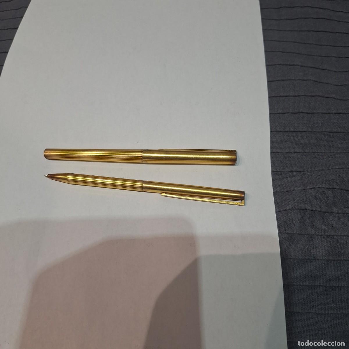 Bol&iacute;grafos antiguos: Boligrafo y roller vintage dupont oro 925