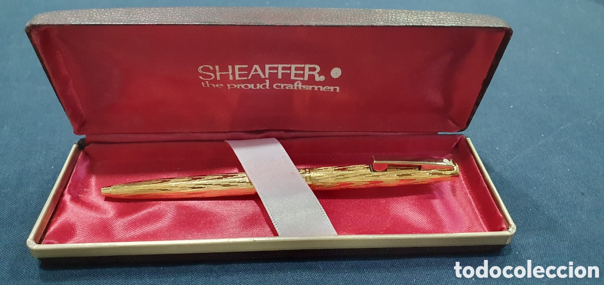 Bol&iacute;grafos antiguos: Bol&iacute;grafo Sheaffer dorado. (L140)