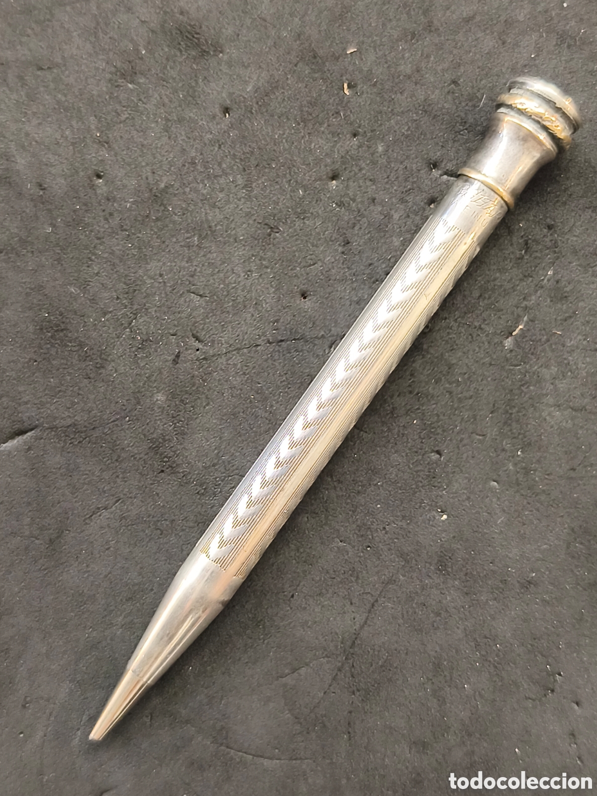 Bol&iacute;grafos antiguos: Portaminas Eversharp silver plated, sin minas