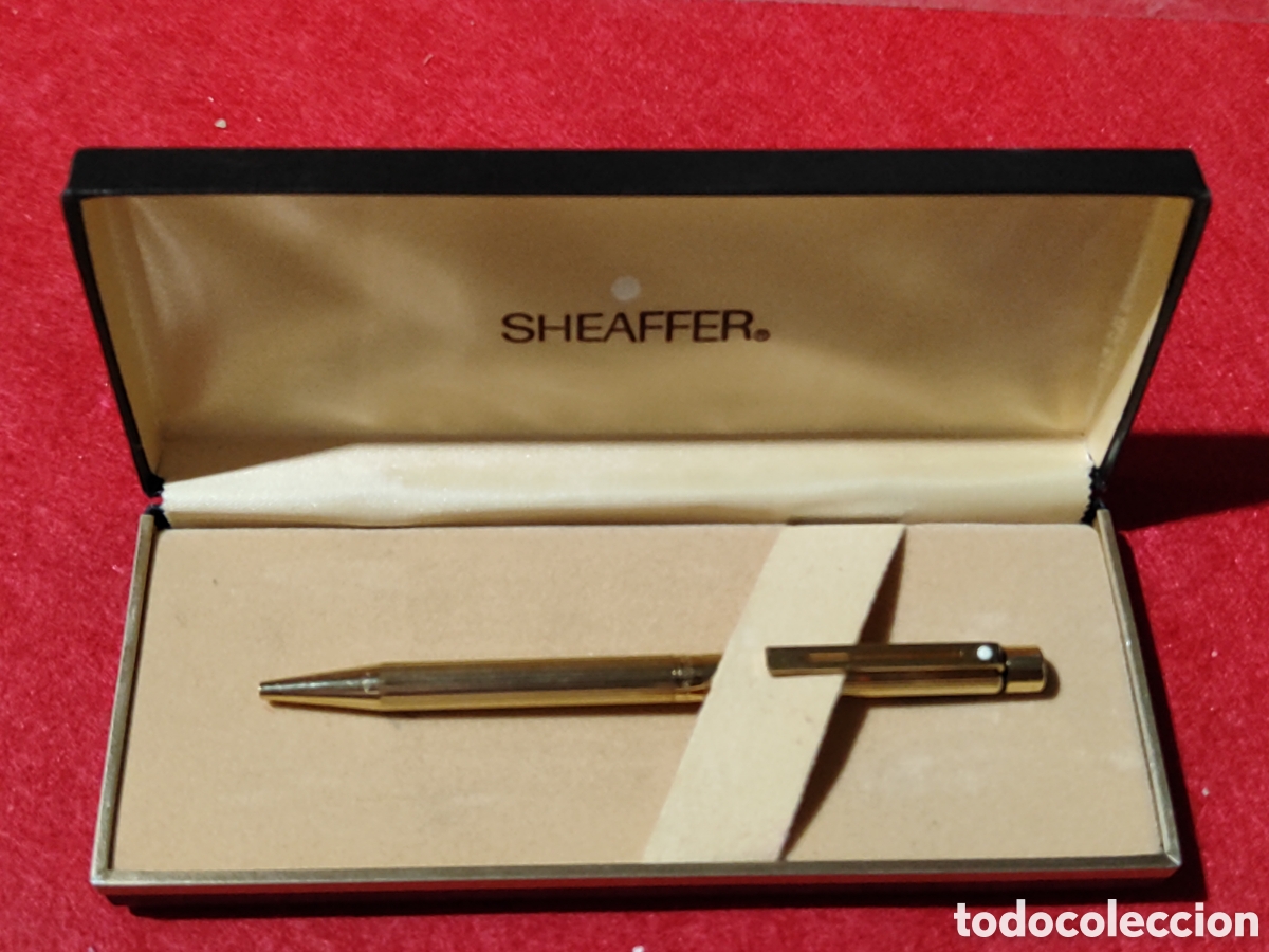 Bol&iacute;grafos antiguos: Bol&iacute;grafo Sheaffer gold electroplate 23k Targa 1005
