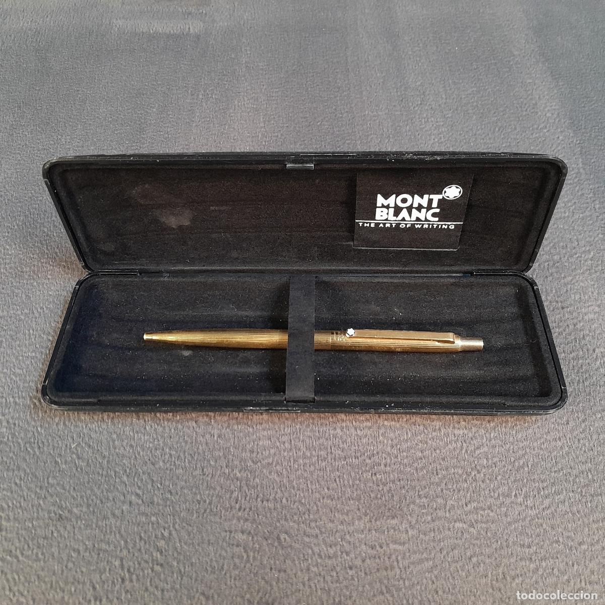 Bol&iacute;grafos antiguos: PLU-290. BOL&Iacute;GRAFO MONTBLANC METAL DORADO. 1970