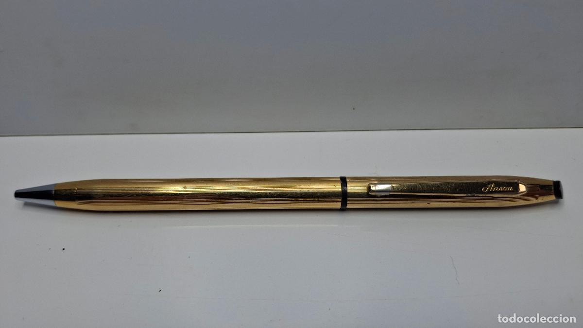 Bol&iacute;grafos antiguos: BOLIGRAFO ANSON GOLD ELECTROPLATE