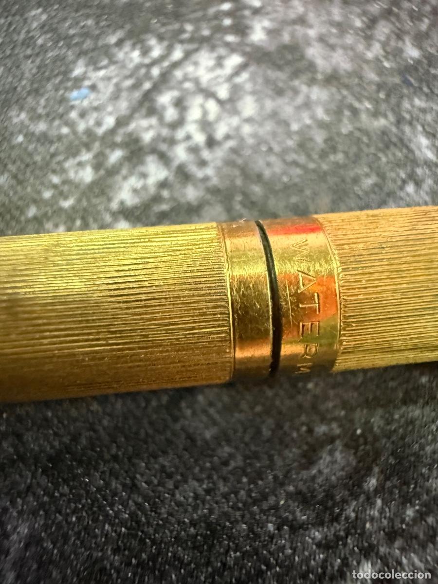Bol&iacute;grafos antiguos: Waterman Vintage Plaqu&eacute; Or Gold Plated Made in France Bol&iacute;grafo Estriado