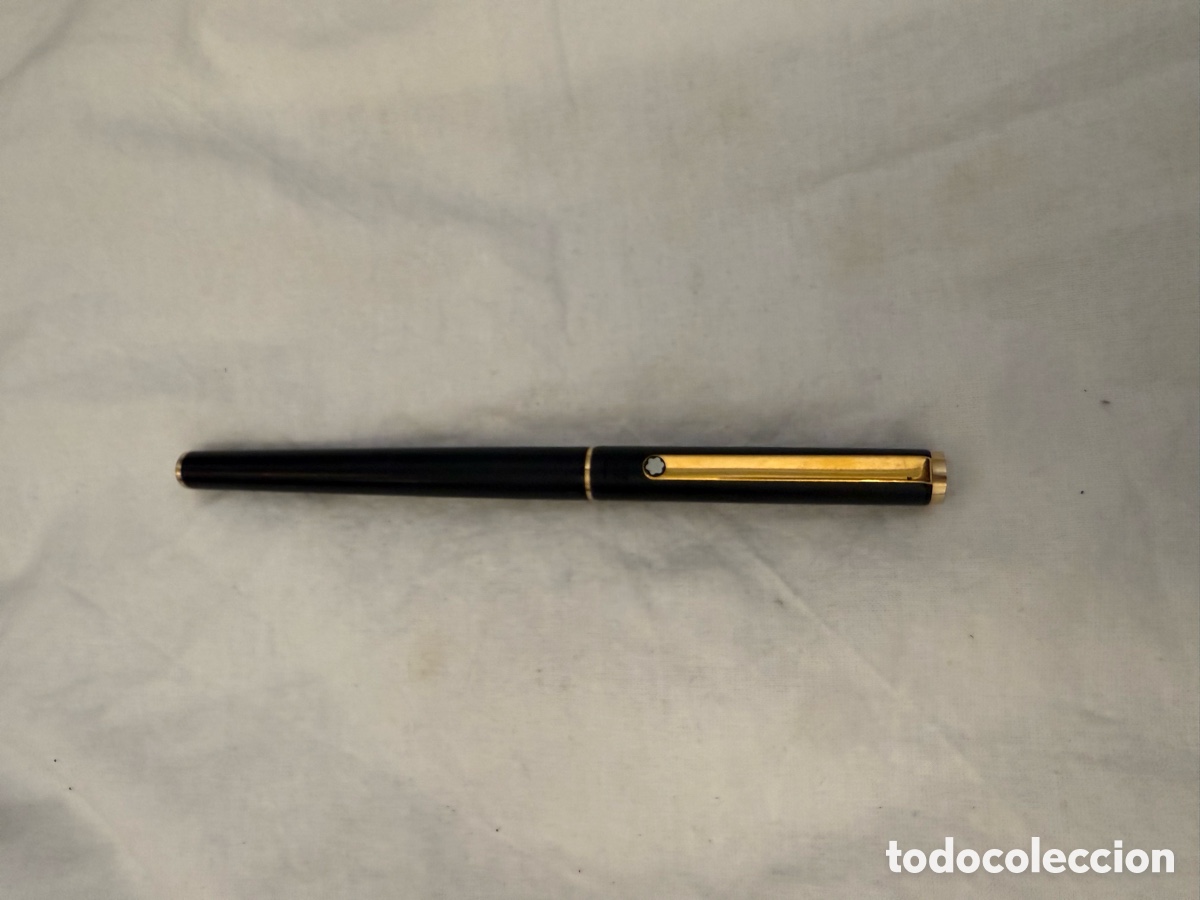 Bol&iacute;grafos antiguos: Montblanc Slimline Noblesse Rollerball &ndash; Negro y Dorado &ndash; Alemania, a&ntilde;os 70