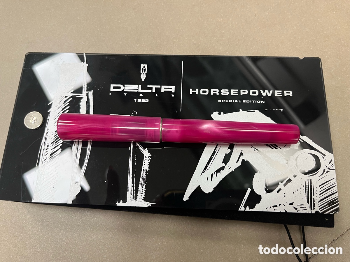 Bol&iacute;grafos antiguos: Delta Roller de gel rosa fusia