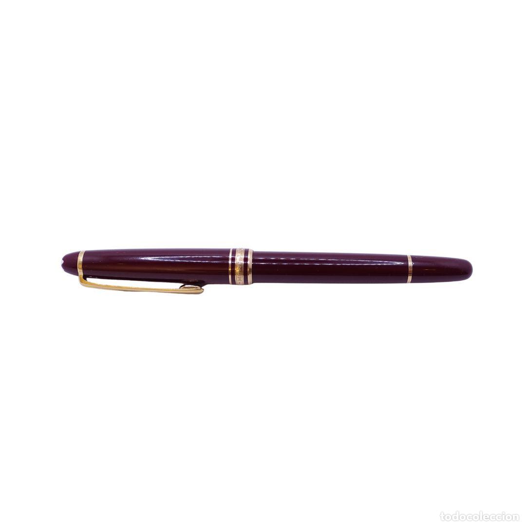 Bol&iacute;grafos antiguos: Pluma estilogr&aacute;fica Montblanc Meisterst&uuml;ck 144 burdeos, oro 14k, 90&rsquo;s - Alemania