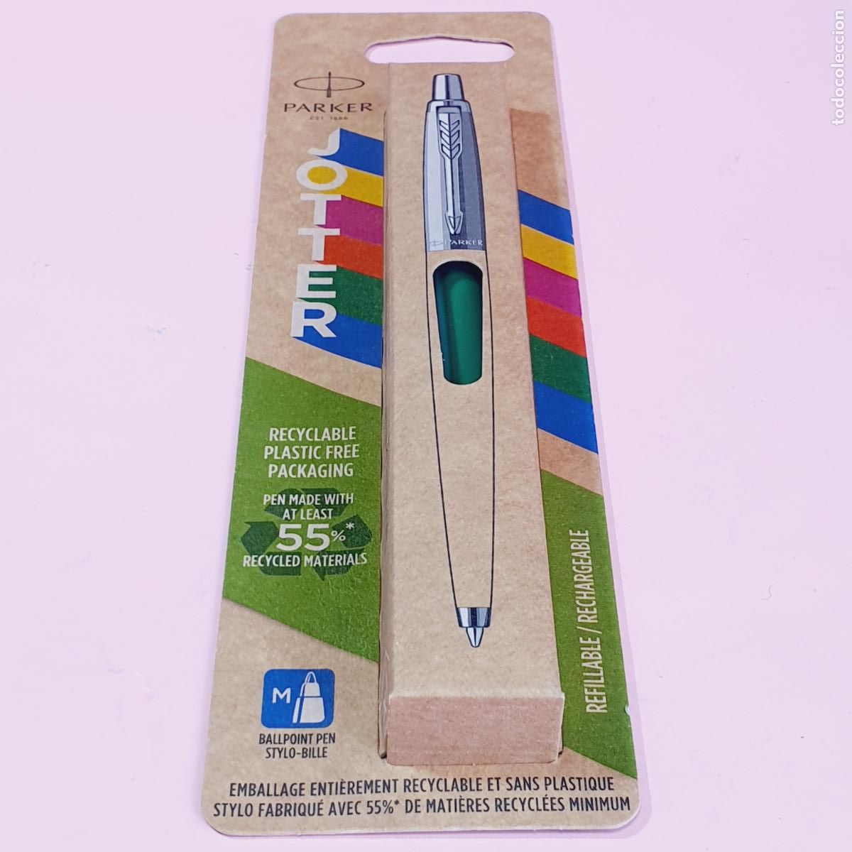 Bol&iacute;grafos antiguos: BOL&Iacute;GRAFO-PARKER JOTTER VERDE-FRANCIA-BL&Iacute;STER-NUEVO-VER FOTOGRAF&Iacute;AS