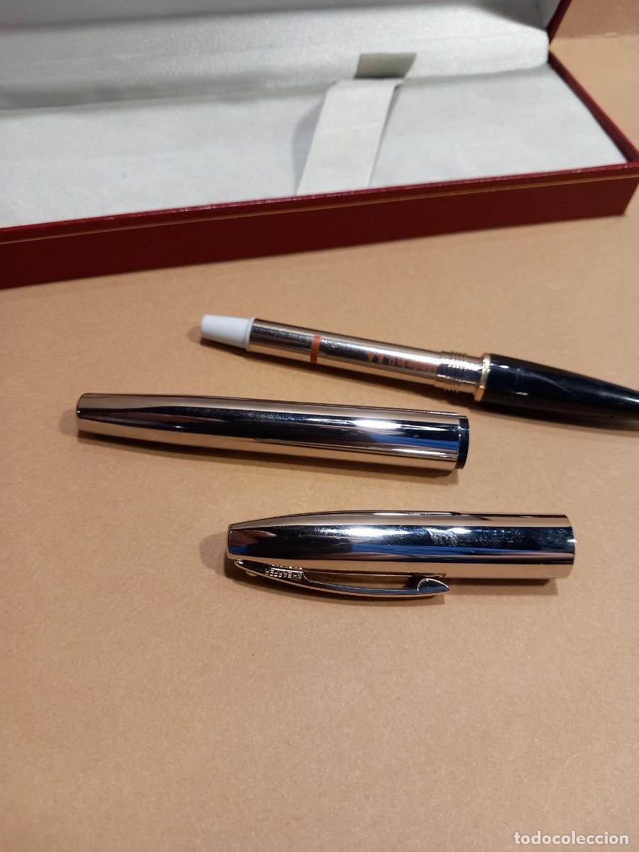 Bol&iacute;grafos antiguos: SHEAFFER ROLLER PLATEADO CON SU CAJA ORIGINAL (G) - Foto 9