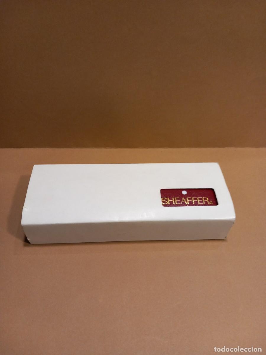 Bol&iacute;grafos antiguos: SHEAFFER ROLLER PLATEADO CON SU CAJA ORIGINAL (G) - Foto 12