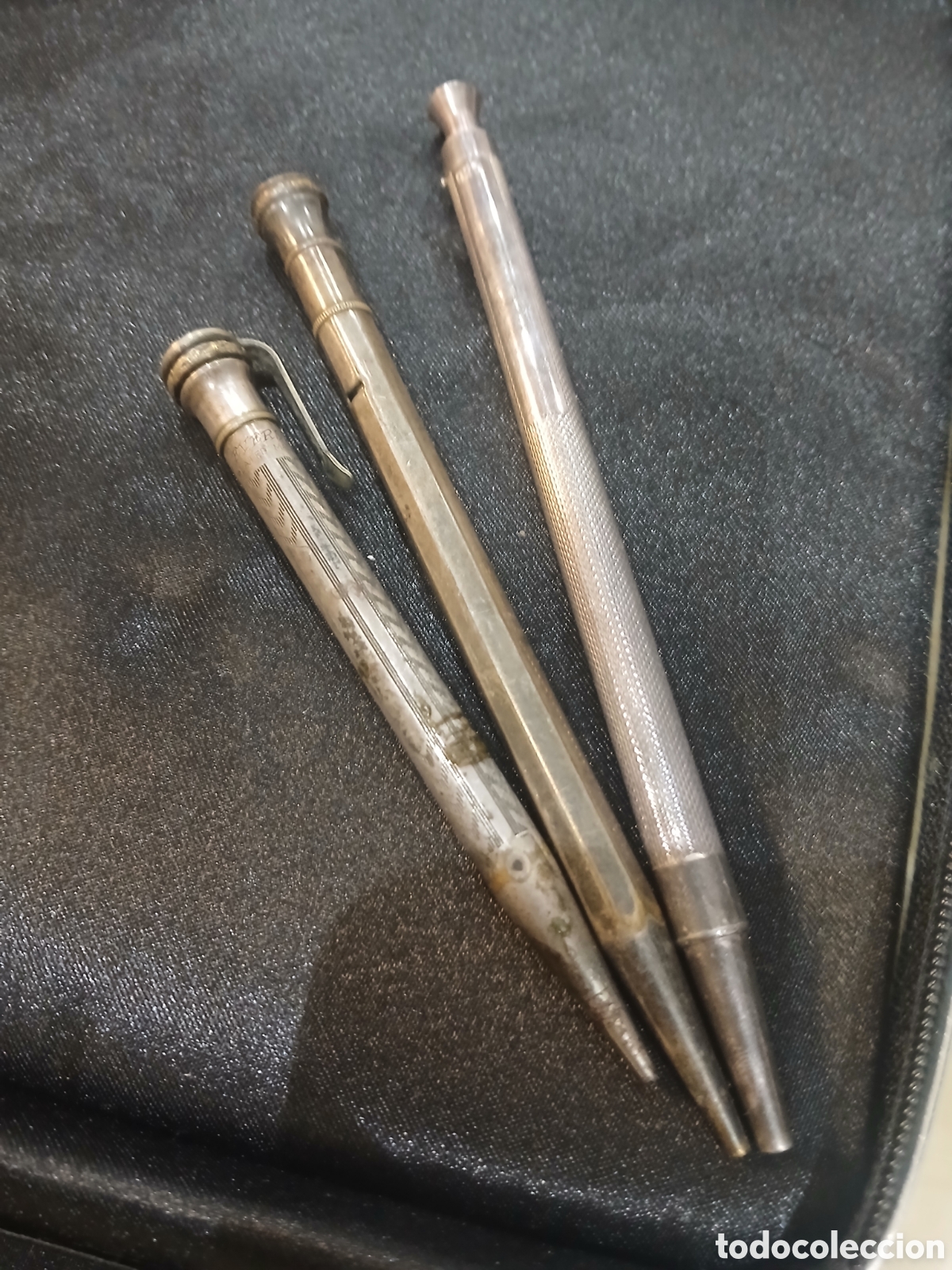 Bol&iacute;grafos antiguos: Lote 3 Lapiceros y boligrafo antiguos ay de plata