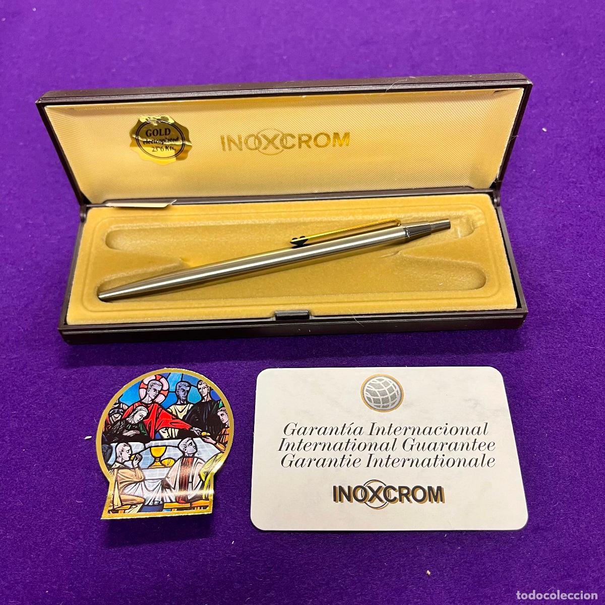 Bol&iacute;grafos antiguos: BOLIGRAFO INOXCROM. EN SU CAJA ORIGINAL. SIN USAR. FUNCIONANDO.