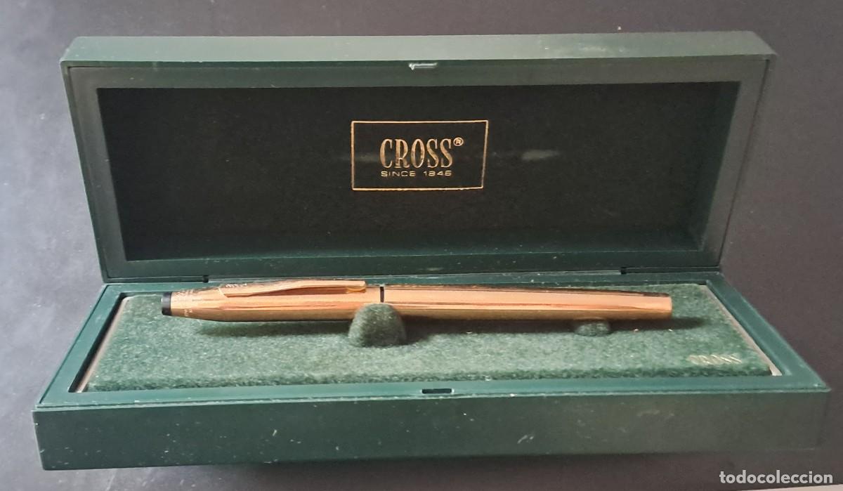 Bol&iacute;grafos antiguos: ANTIGUO ROTULADOR CROSS CHAPADO EN ORO 12 K CON ESTUCHE