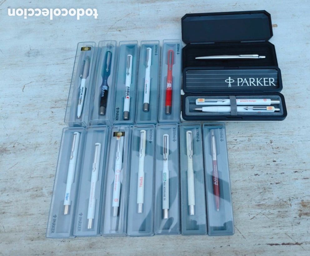 Bol&iacute;grafos antiguos: Lote de 15 bol&iacute;grafos Parker