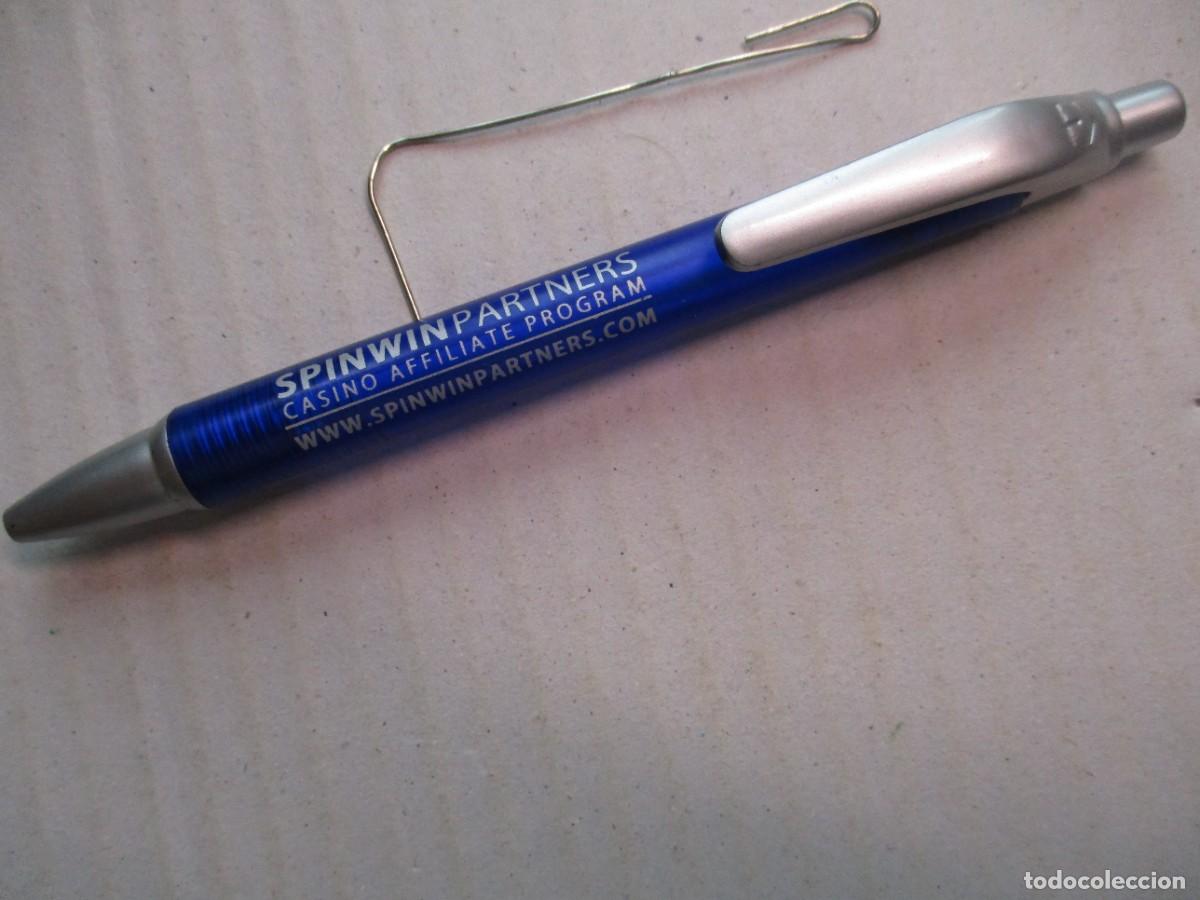 Bol&iacute;grafos antiguos: BOLIGRAFO COLECCION , MARCA CASINO SPINWIN, AZUL-GRIS, BUEN ESTADO VER FOTOS