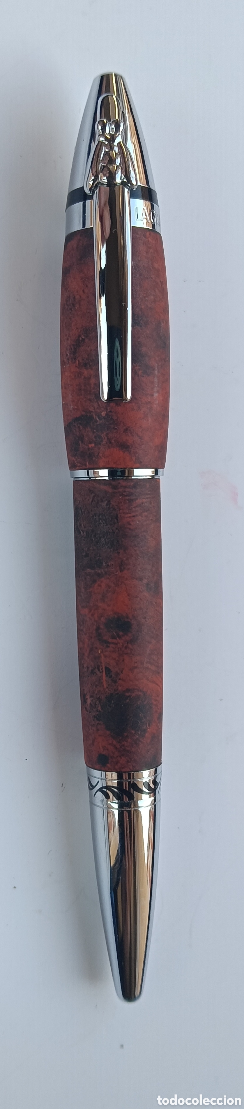 Bol&iacute;grafos antiguos: Bol&iacute;grafo Laguiole , made in france.- marmolado en rojos y negros