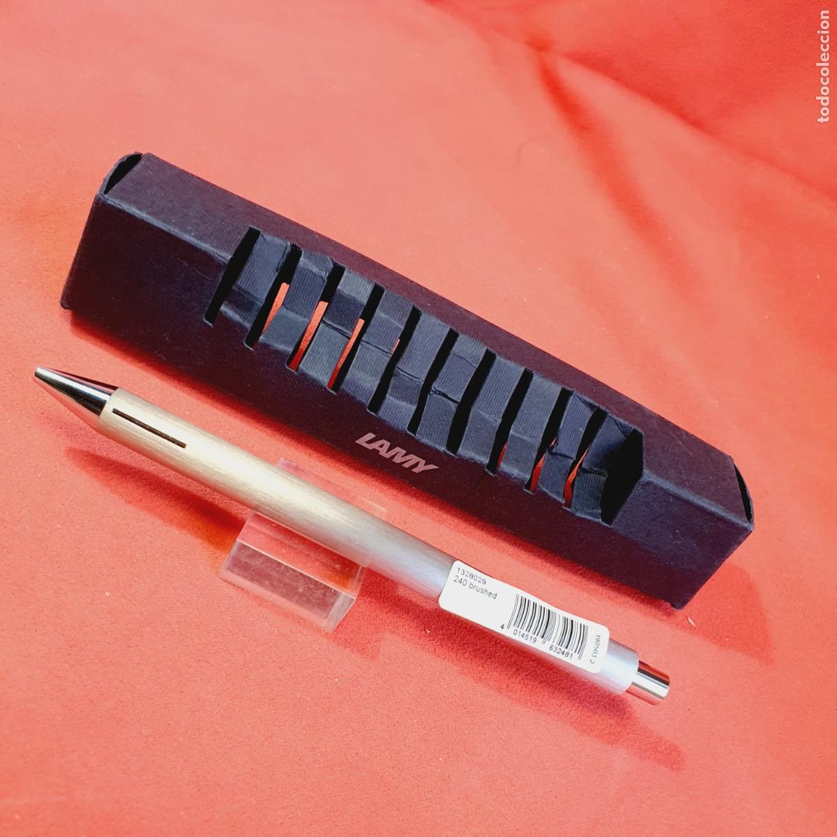 Old Ballpoint Pens: BOL&Iacute;GRAFO-LAMY-ACERADO-CHASSING VERTICAL BRU&Ntilde;IDO-GRUESO-PRECIOSO-ETIQUETA-CAJA.